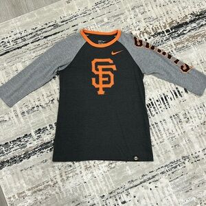 Nike San Francisco Giants 3/4 sleeve raglan baseball tee